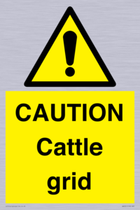 CAUTION Cattle grid